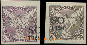 37161 -  Pof.SO30, SO32, Newspaper stamps 10 and 30h with shifted ov