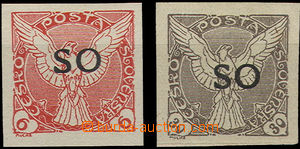 37162 -  Pof.SO29, SO32, Newspaper stamps, with Opt flaw - missing y