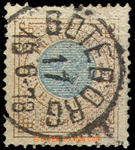 37189 - 1872 Mi.26B, koncová hodnota 1 Riksdaler zoubkování K13, 
