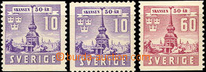 37199 - 1941 Mi.283A+Dl, 284A 50 years museum, good quality, c.v.. 3
