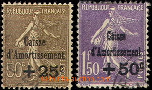 37215 - 1930 Mi.253-4 overprint, clear postmark, better values, c.v.