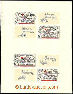 37246 - 1977 Pof.2273B-275B  aršík Za Evropu míru, neperforované