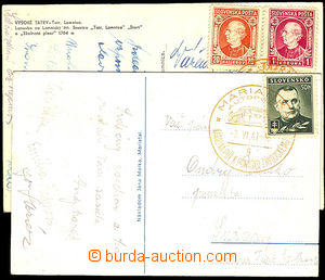 37275 - 1939-41 3ks pohlednic s razítky autopošty Banská Bystrica