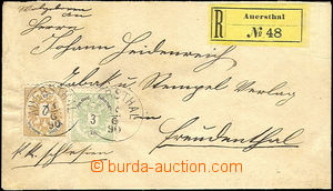 37303 - 1890 R dopis vyfr. zn. Mi.44, 45, 47, DR Auersthal/ 11.6.90,
