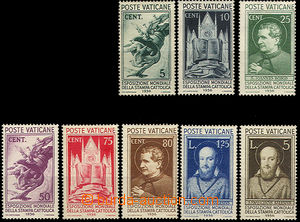 37322 - 1936 Mi.51-58, Exhibition of Catholic Press, heavy hinges, f