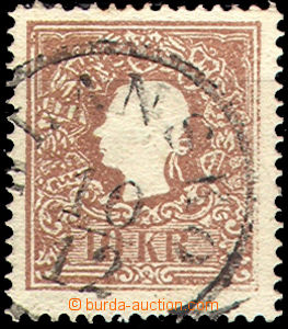 37389 - 1858 Mi.14 II. with plate variety interrupted the bottom lin