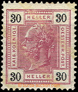 37395 - 1904 Mi.113 FJ I., stopa po nálepce, jinak dobrý stav, kat