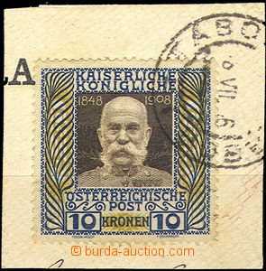 37407 - 1908 Mi.156 FJ I. na výstřižku, zachovalá, kat. 80€