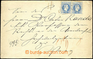 37418 - 1867? dopis do Prahy vyfr. 2-páskou zn. Mi.38 (10Kr), lehk