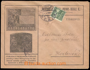 37550 - 1929 dopis jako tiskopis vyfr. zn. 30h s čb přítiskem Pub