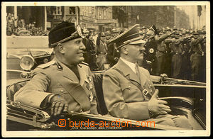 37684 - 1937 Adolf Hitler and Benito Mussolini in/at car, photo, Us,