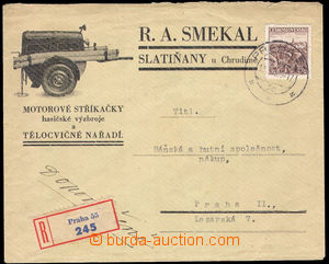 37720 - 1939 Reg letter with Pof.309, CDS Prague 55/ 12.XI.39, pictu