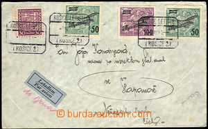 37753 - 1930 issue II  air-mail letter from Košice to Brno, with Po