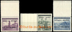 37758 - 1939 Pof.17K-19K, Upper and left cupon, Gem! cat. 3000Kč