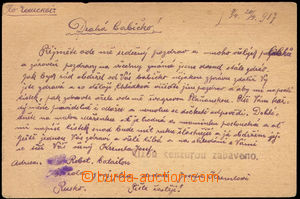 37866 - 1917 lístek z Ruského zajetí adresovaný do Čech, cenzur