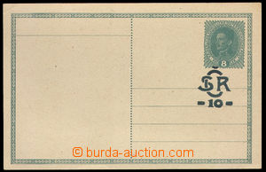 37949 - 1918 CDV1Pbb, šedozelený papír s modrým přetiskem a pos