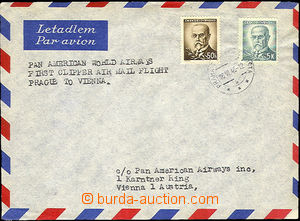 38084 - 1946 ČSR  1.let Pan American Eorld Airways Praha - Vídeň,