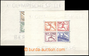 38094 - 1936 Olympic souvenir sheets, Mi.Bl5, Bl.6, c.v.. 240€