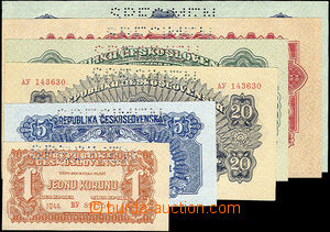 38126 - 1944 Czechoslovakia complete set 6 pcs of koruna orders valu