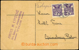 38145 - 1924 lístek s raz. VLP č.991 JASINA - KOŠICE 3.IV.24, vyf