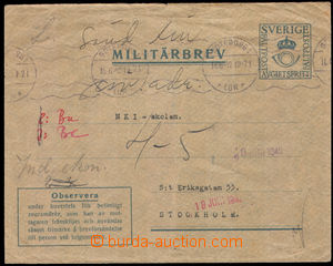 38160 - 1942 militar letter - postal stationery cover MILITÄRBREV w
