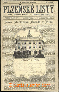 39868 - 1902 Plzeň, čb koláž Plzeňské listy, DA, použité, do