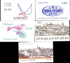 40206 - 19?? 5 pcs of stamp booklets Pof.ZS12, 19, 31, 39, 41, very 