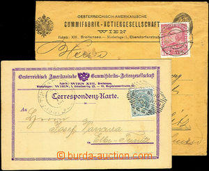 40208 - 1900-10 commercial PC and letter f. Österreichisch-Amerikan