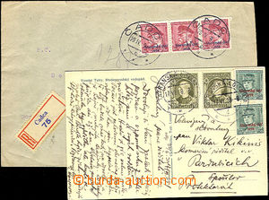 40327 - 1939 comp. 2 pcs of entires franked with. overprint stamp.; 