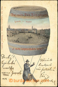 40434 - 1905 Lipník nad Bečvou - koláž, obraz v pivním sudu, mu