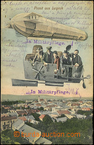 40436 - 1915 Lipník nad Bečvou - collage, man/men with beer barrel