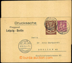40579 - 1923 private PC with printed stamp. 20M + 25M, 2 pcs of, bot