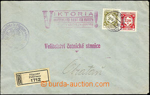 40612 - 1941 Reg letter franked with. service stmp Pof.SL7 and SL10,