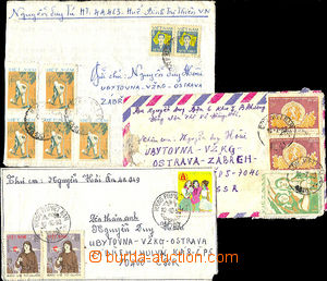 40644 - 1982-83 comp. 3 pcs of letters addressed. to Czechoslovakia,