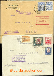 40645 - 1929-30 firemní R dopisy, 2ks, oba adresované do ČSR, bě