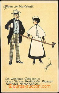 40654 - 1910 Karlsbad types (Types von Karlsbad), signed printing. U
