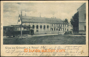 40690 - 1900 Mšeno n./N. - Gruss aus Grünwald a.d. Neisse!, tram. 