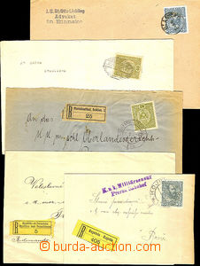 40753 - 1914-18 sestava 5ks R dopisů, běžné frankatury 35h, resp