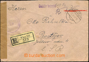 41078 - 1947 R dopis do ČSR, razítko Gebühr bezahlt, DR Wien 131/