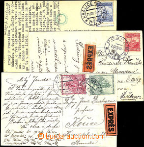 41097 - 1929-37 Malé krajinky + Malá dohoda  3ks pohlednic, všech