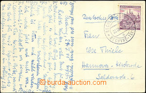 41174 - 1941 pohlednice zaslaná do Německa s 2-jazyčným razítke