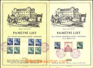 41222 - 1940 commemorative sheet on exhibition stamps in/at Bučovic