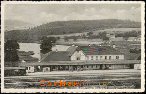 41288 - 1940? Zbiroh, railway-station, decorative cut, used, sound c
