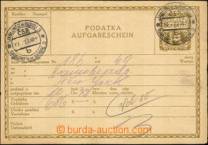 41321 - 1922 CPL2Ba Certificate of mailing on/for telegram, Czech - 