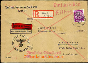 41340 - 1940 official Reg and Express letter with 40Pf Hindenburg, C