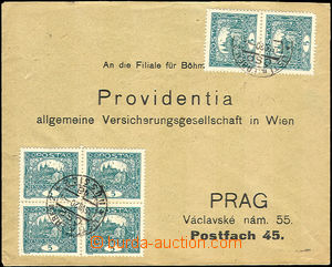 41375 - 1920 firemní dopis vyfr. 6 zn. Pof.4B (4-blok + 2-páska), 