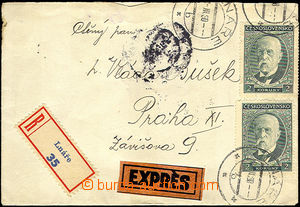 41391 - 1930 TGM  R+Ex dopis vyfr. zn. Pof.261 2x (TGM 1930), DR Ln