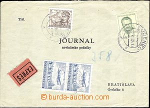 41398 - 1953 Ex dopis, vyfr. zn. Pof.666 + L19 + 2x L24, větší DR