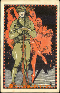 41636 - 1919 barevná litografie vydaná Čsl. vojskem na Rusi Čsl.