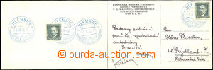 41714 - 1936 Jilemnice - two-piece postcard, dark green color - Pano